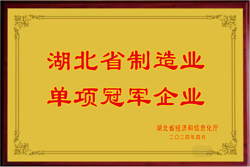湖北省制造業(yè)單項(xiàng)冠軍2024